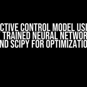 Predictive Control Model using an Already Trained Neural Network Model and SciPy for Optimization