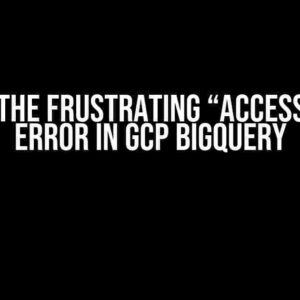 Solving the Frustrating “Access Denied” Error in GCP BigQuery